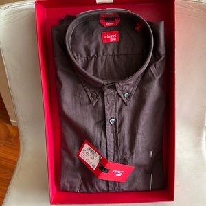 $150 - Carrel Solid 100% Cotton Shirt with Button Down Collar - Made in Italy